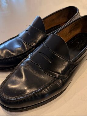 Vintage G.H. Bass & Co. Black Leather Penny Loafers - Weejuns
